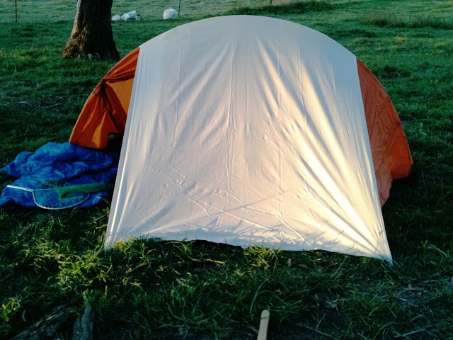White tent cover