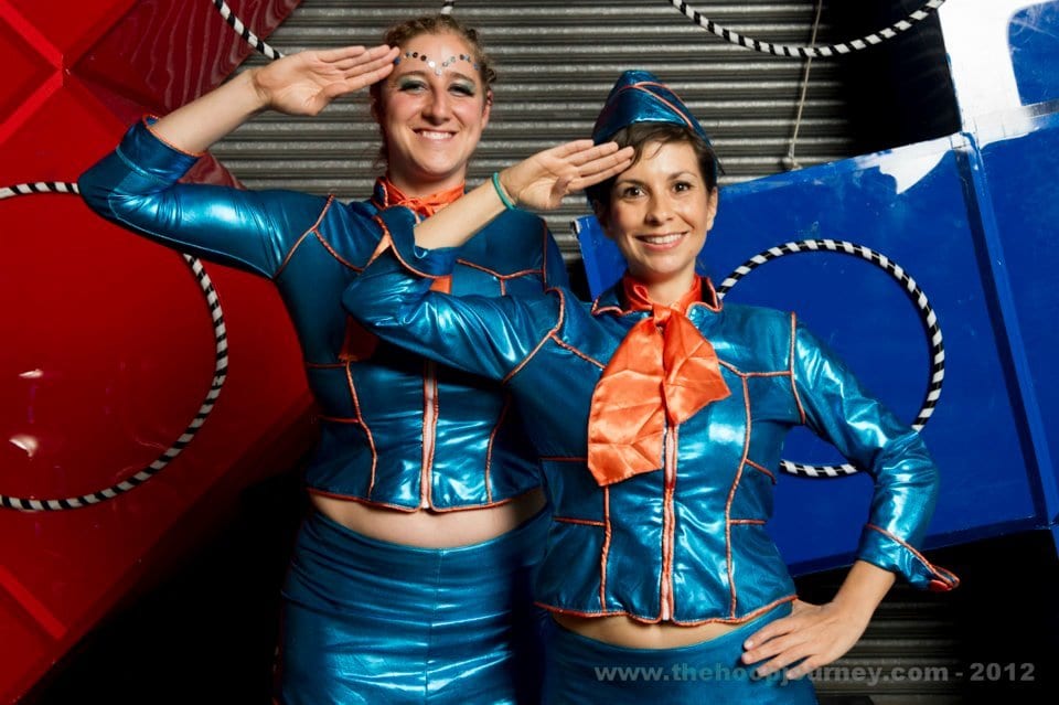blue air stewardess costume