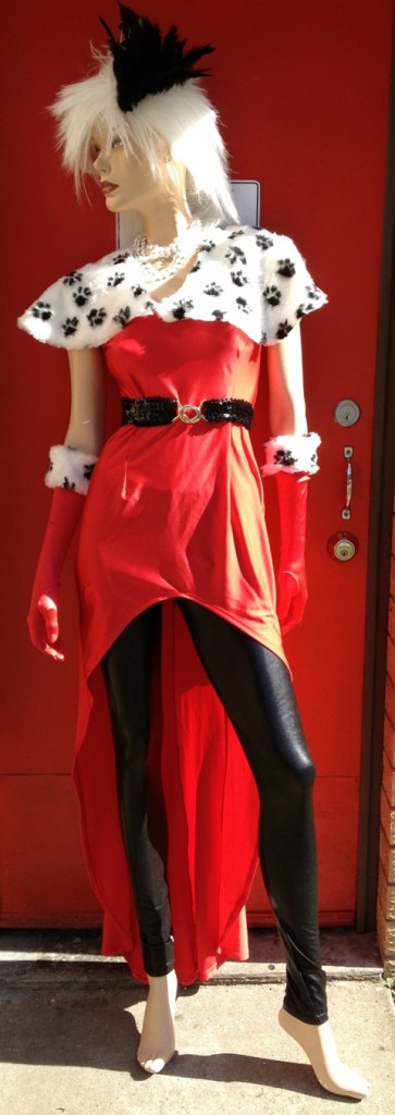 Cruella De-Ville costume, 101 Dalmations, fancy dress costume hire shop