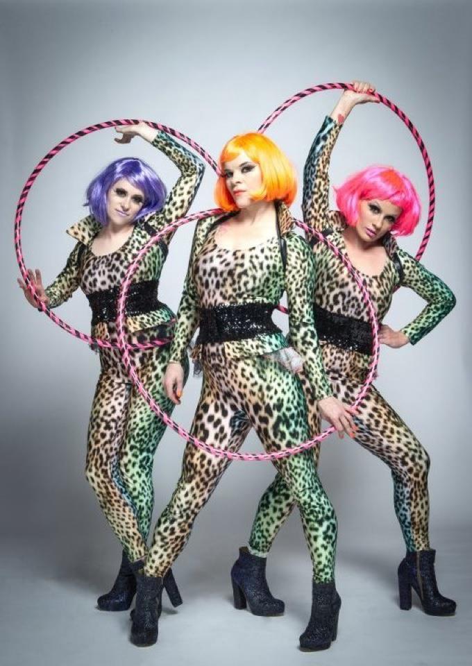 Rainbow leopard unitard costume