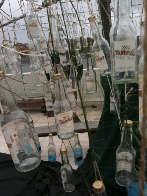 Working in Art Department, became an expert in tying bottles in a particular way.