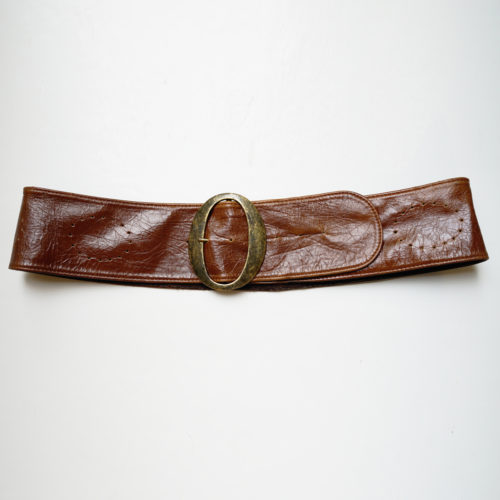 vintage brown leather belt