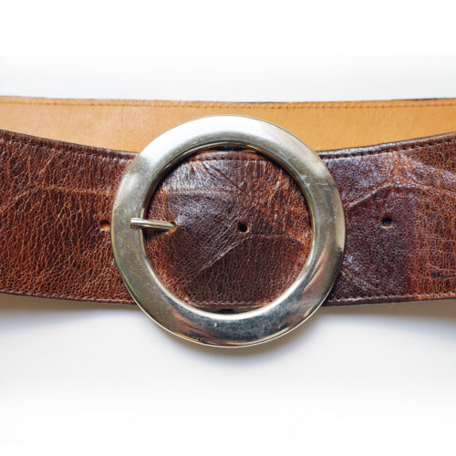 brown leather belt