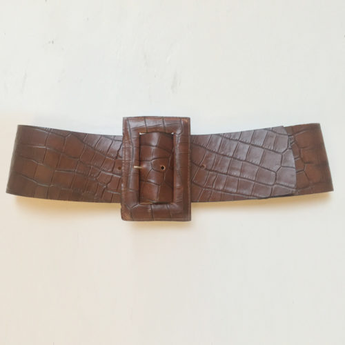 crocodile embossed belt