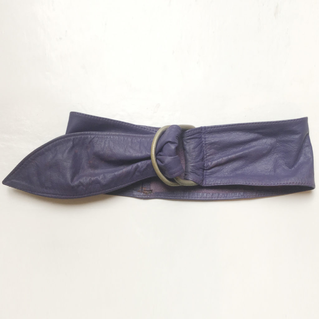 purple leather belt